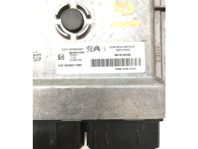 Řídící jednotka 9818160080   Peugeot 2008 I 2017