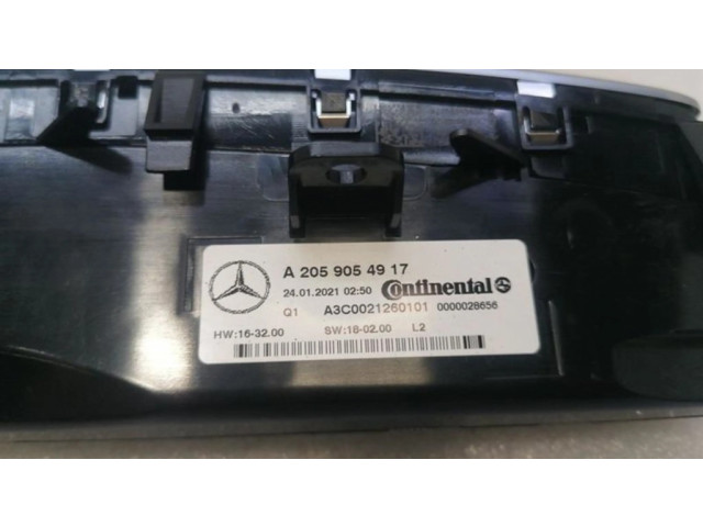 Блок управления климат-контролем A2059054917   Mercedes-Benz EQC