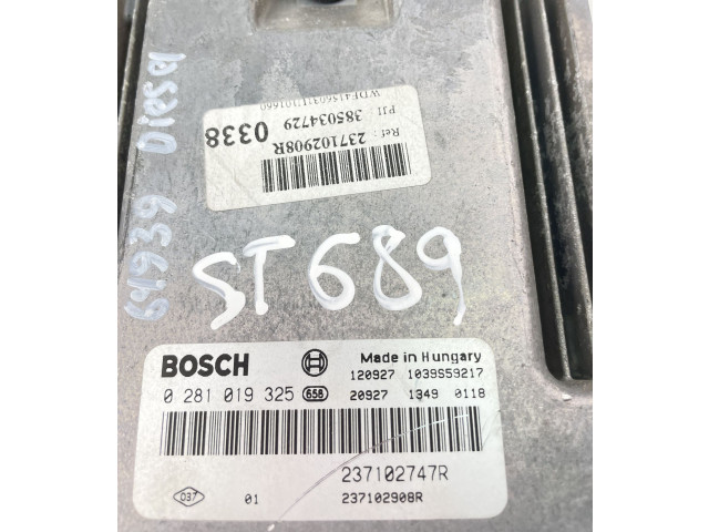 Vstřikovač 237102747R, 0281019325   Renault Kangoo II     