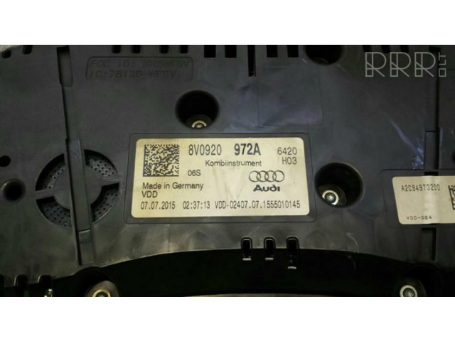 Панель приборов 8V0920972A   Audi A3 S3 8V       