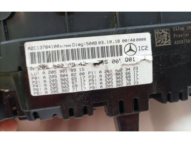 Přístrojová deska  Mercedes-Benz C W205 2019 A2059000942  