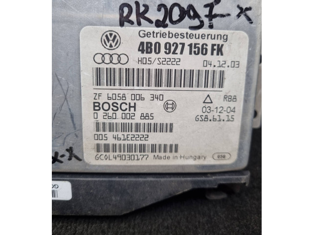 Блок управления коробкой передач 4B0927156FK, 0260002885   Audi A6 S6 C5 4B