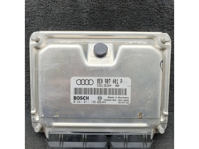 Блок управления двигателя 8E0907401P, 0281011136   Audi A6 S6 C5 4B