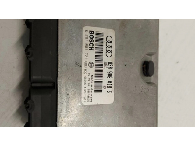 Блок управления двигателя 038906018S, 0281001721   Audi A4 S4 B5 8D