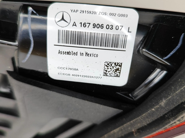 Задний фонарь левый A1679060307    Mercedes-Benz GLE W167   2019- года