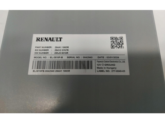 Радио/ проигрыватель CD/DVD / навигация 284A11865R   Renault Megane E-Tech