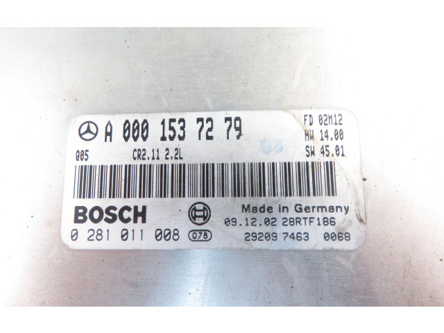 Řídící jednotka 0281011008, 0001537279   Mercedes-Benz C AMG W203 2003