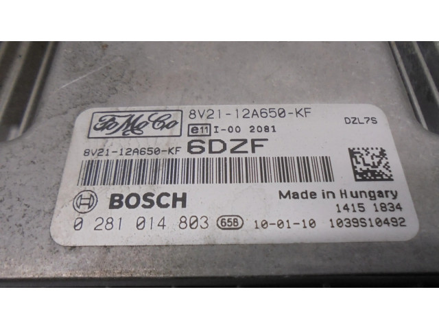 Блок управления двигателя 8V2112A650KF, 0281014803   Ford Fiesta