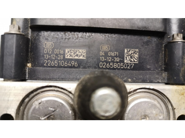 Jednotka ABS 2265106496, 0265805027   Renault Kangoo II 2009