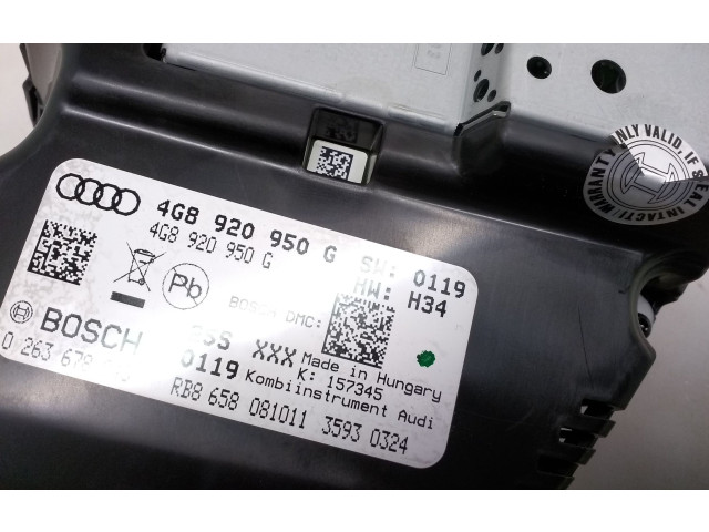 Přístrojová deska  Audi A6 S6 C7 4G 2011 4G8920950G, 0263678043  