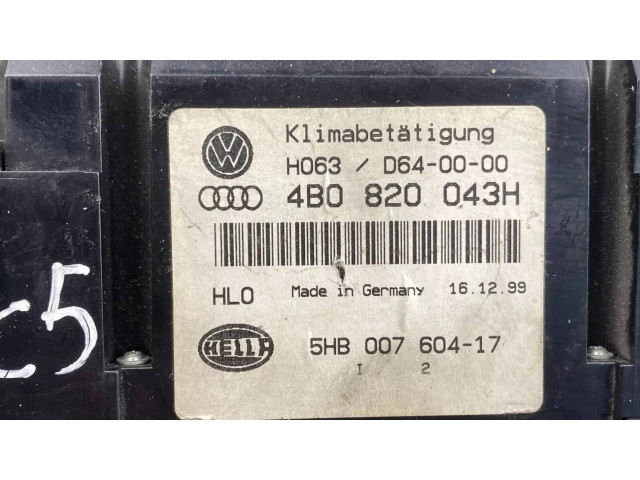 Блок управления климат-контролем 4B0820043H   Audi A6 S6 C5 4B