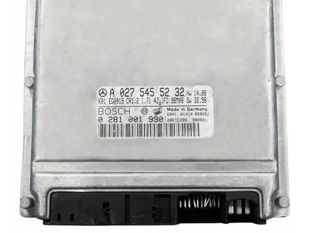 Řídící jednotka A0275455232, 0281001990   Mercedes-Benz A W168 2001