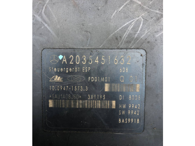 Jednotka ABS A2035451632, SAU1A08J60   Mercedes-Benz C W203 2002