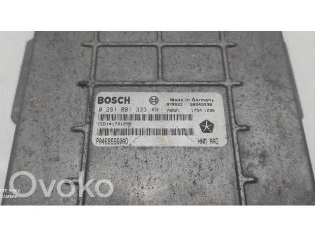 Блок управления двигателя 0281001333, P04686660AD   Chrysler Voyager