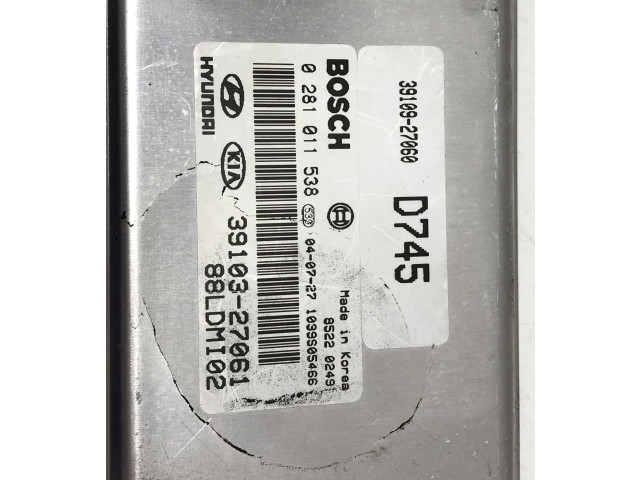 Řídící jednotka 0281011538, 3910327061   KIA Cerato 2006