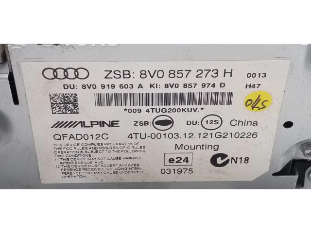 Дисплей    8V0857273H   Audi A3 S3 8V