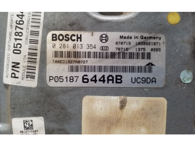 Řídící jednotka 05187644AB, 0281013354   Dodge Nitro 2008