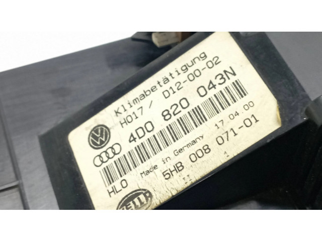 Блок управления климат-контролем 4D0820043N, 5HB00807101   Audi A8 S8 D2 4D
