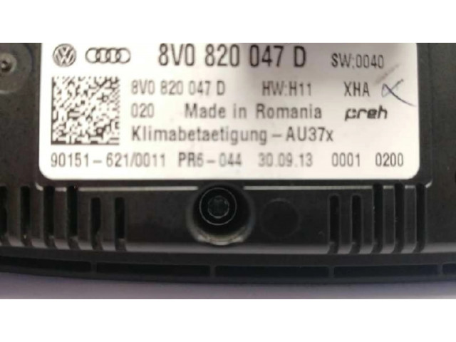 Блок управления климат-контролем 8V0820047D   Audi A3 S3 8V