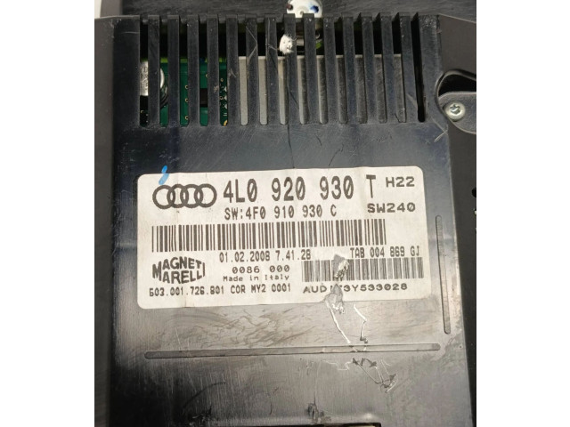 Přístrojová deska  Audi Q7 4M 2008 4L0920930T, 4F0910930C  
