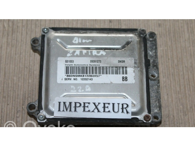 Блок управления двигателя 09391273, 12202143   Opel Astra G