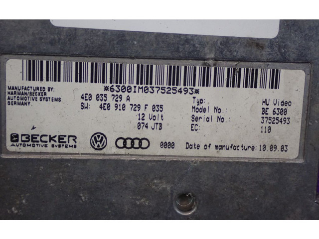 Блок управления 4E0035729A, 4E0035729A   Audi A8 S8 D3 4E