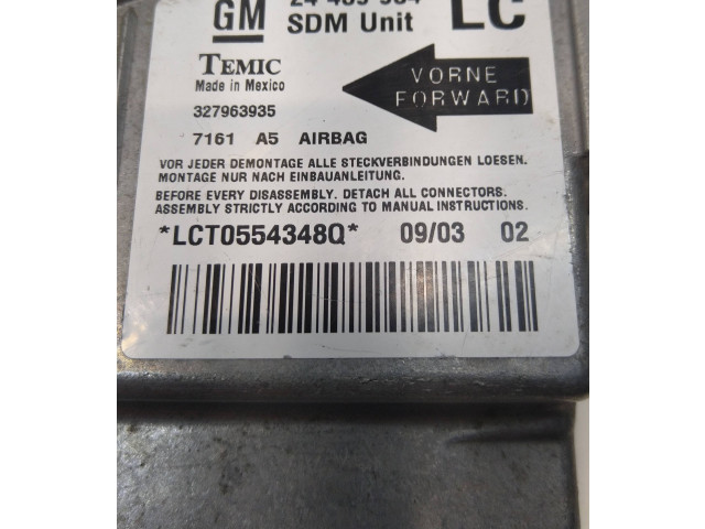 Блок подушек безопасности 24439954, 327963935   Opel Corsa C