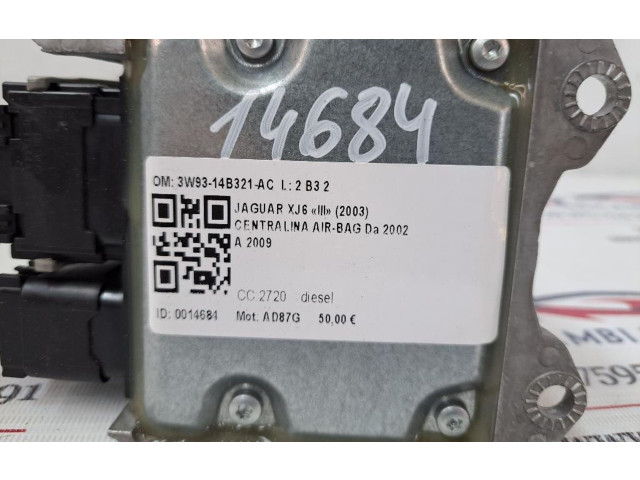 Блок подушек безопасности 3W93-14B321-AC, 3W93-14B321-AC   Jaguar XJ X350