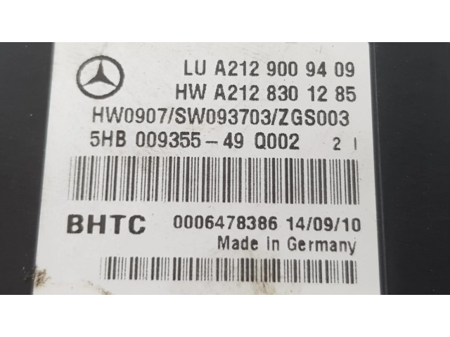 Блок управления климат-контролем A2129009409   Mercedes-Benz E W212