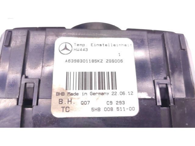 Блок управления климат-контролем A6398301185, 5HB00851100   Mercedes-Benz Vito Viano W639