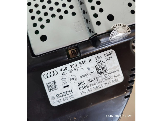 Přístrojová deska  Audi A6 S6 C7 4G 2013 4G8920950N  