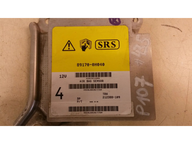 Блок подушек безопасности 891700H040, 212388109   Peugeot 107