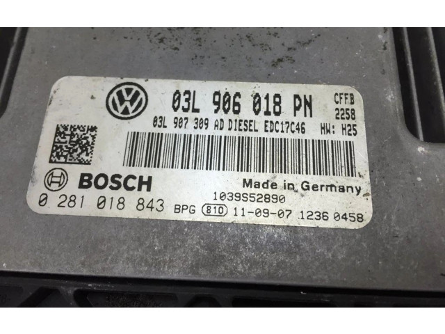 Řídící jednotka 0281018843, 03L906018PN   Volkswagen Beetle A5 2011