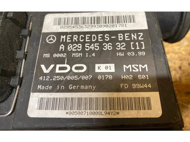 Řídící jednotka A0295453632, 0000071000NLL12   Mercedes-Benz A W168 1999