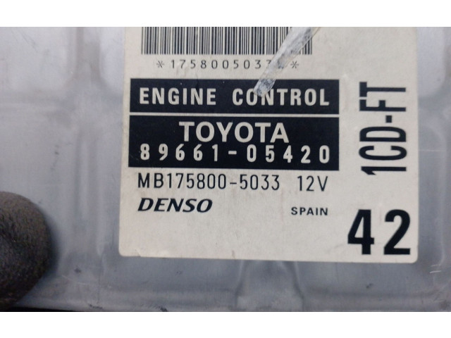 Řídící jednotka 8966105420, MB1758005033   Toyota Avensis T220 2001