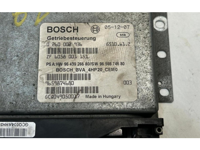 Блок управления коробкой передач 0260002936   Peugeot 207 CC
