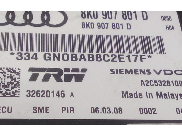 Řídící jednotka 8K0907801D, A2C53281093   Audi A5 8T 8F 2008