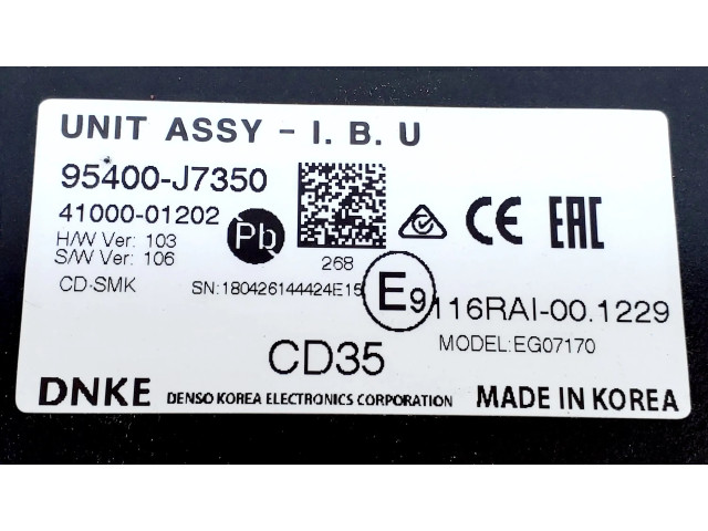 Блок комфорта 95400J7350, 4100001202   KIA Ceed   