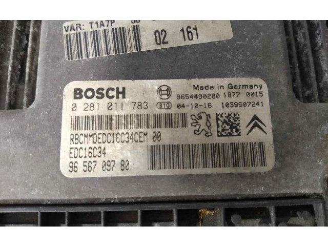 Блок управления двигателем ECU 9656709780   Peugeot 206+