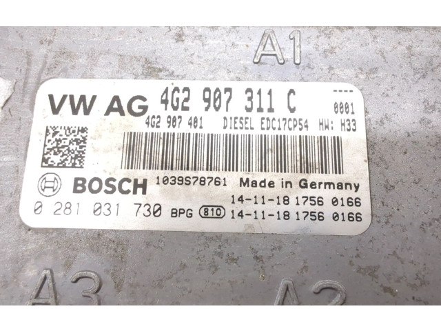 Блок управления двигателя 4G2907311C, 0281031730   Audi A6 S6 C7 4G