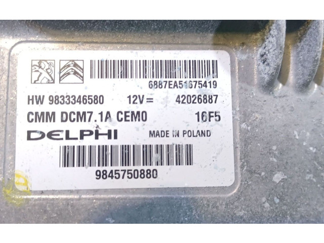 Řídící jednotka 9845750880   Peugeot Traveller 