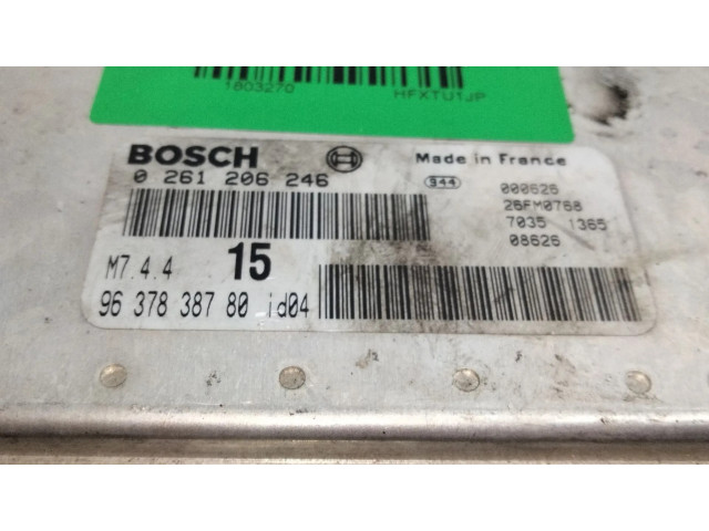 Řídící jednotka 0261206246, 9637838780   Peugeot 106 2000