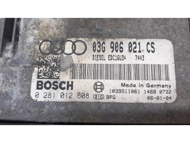 Блок управления двигателем Блок управления 03G997017MX, 0281012608   Audi A3 S3 8P