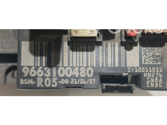 Pojistková skříňka Řídící jednotka BSM 9663100480, 9663100480   Peugeot 308 2009