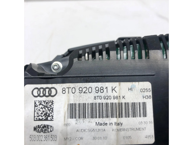 Панель приборов 8T0920981K, 503002361503   Audi A5 Sportback 8TA       