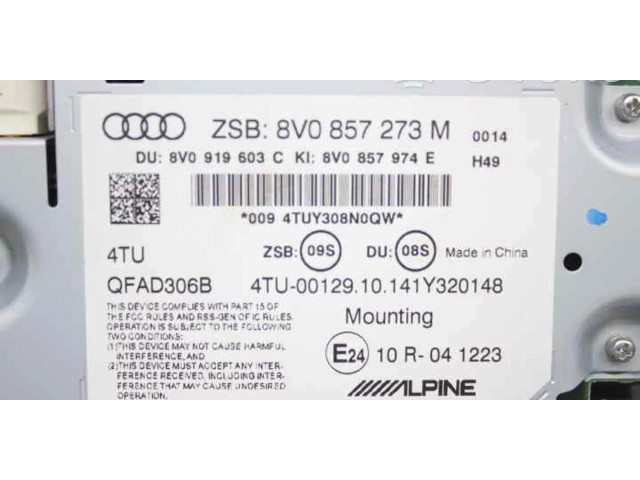 Дисплей    8V0857273M   Audi A3 S3 A3 Sportback 8P