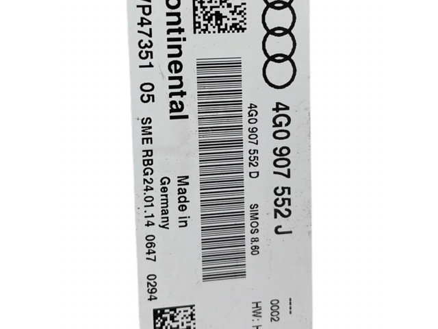 Блок управления двигателя 4G0907552J, 4G0907552D   Audi A6 C7