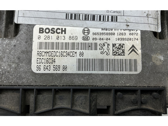Řídící jednotka 0281013869, 0281013869   Fiat Scudo 2011