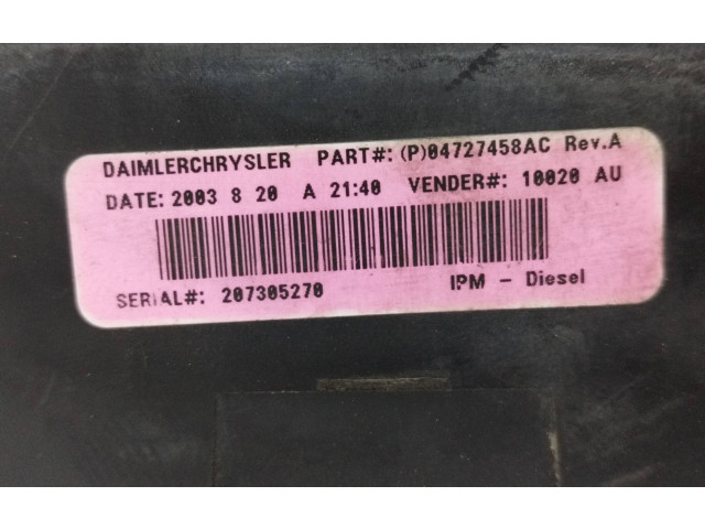   Pojistková skříňka 04727458AC, 207305270   Chrysler Grand Voyager IV 2002