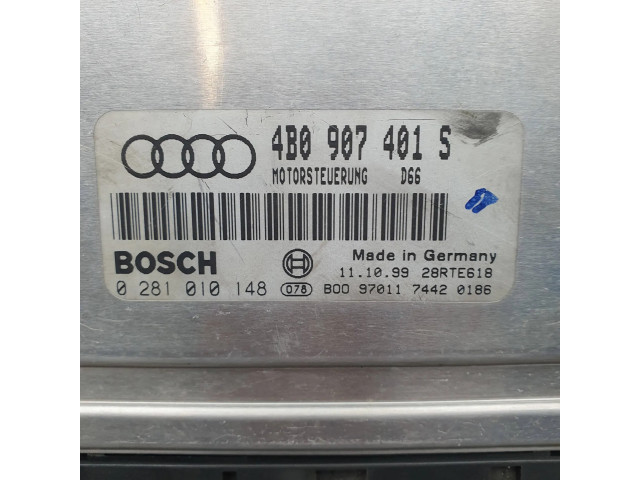 Блок управления двигателя 4B0907401S, 0281010148   Audi A6 S6 C5 4B